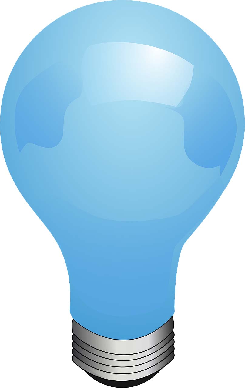 Blue incandescent bulb